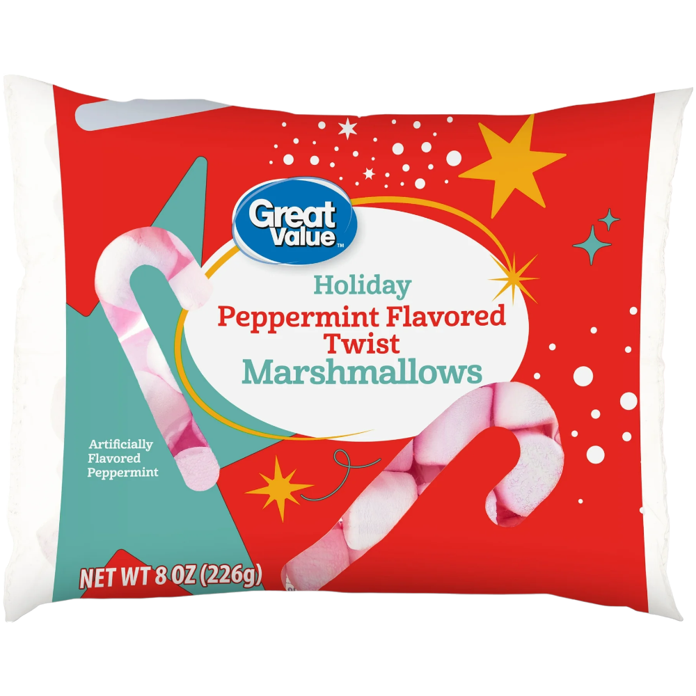 Great Value Holiday Peppermint Twist Marshmallows - 8oz (226g)