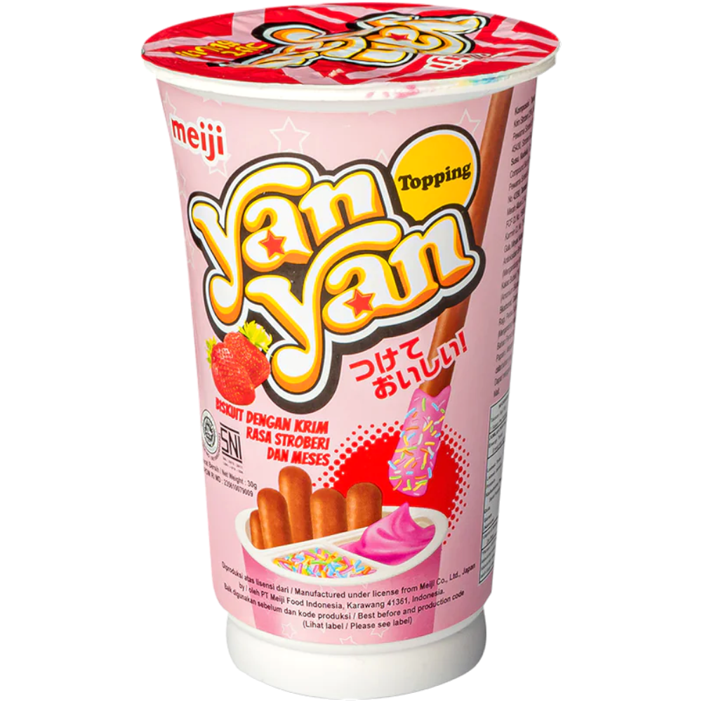 Meiji Yan Yan Sprinkle Topping Strawberry Creme - 1.06oz (30g)