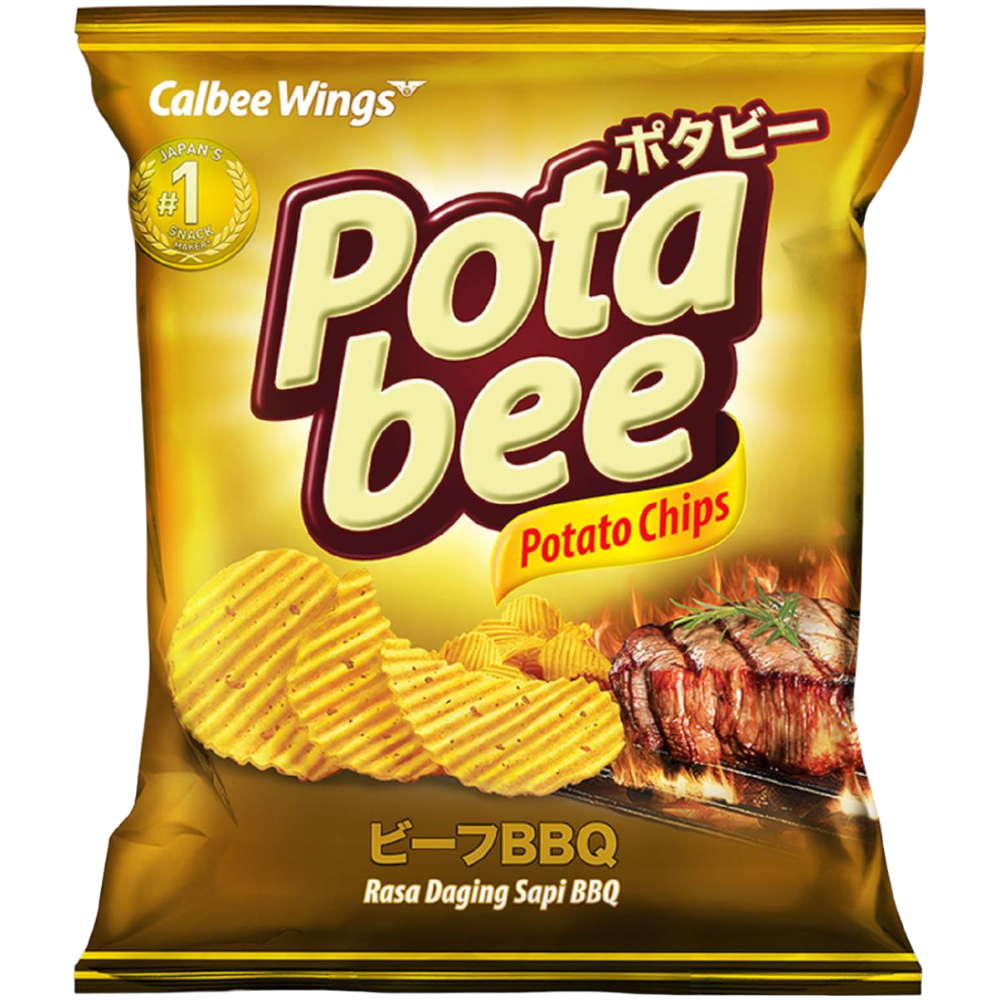 Calbee Potabee BBQ Beef Potato Chips (Indonesia) - 2.4oz (68g)