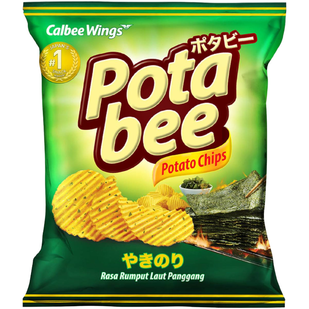 Calbee Potabee Grilled Seaweed Potato Chips (Indonesia) - 2.4oz (68g)