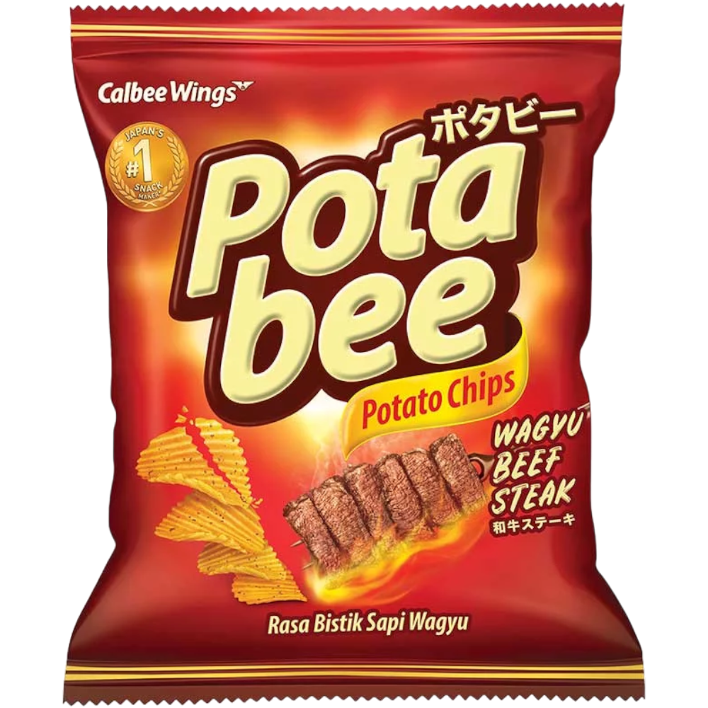 Calbee Potabee Wagyu Beef Steak Potato Chips (Indonesia) - 2.4oz (68g)