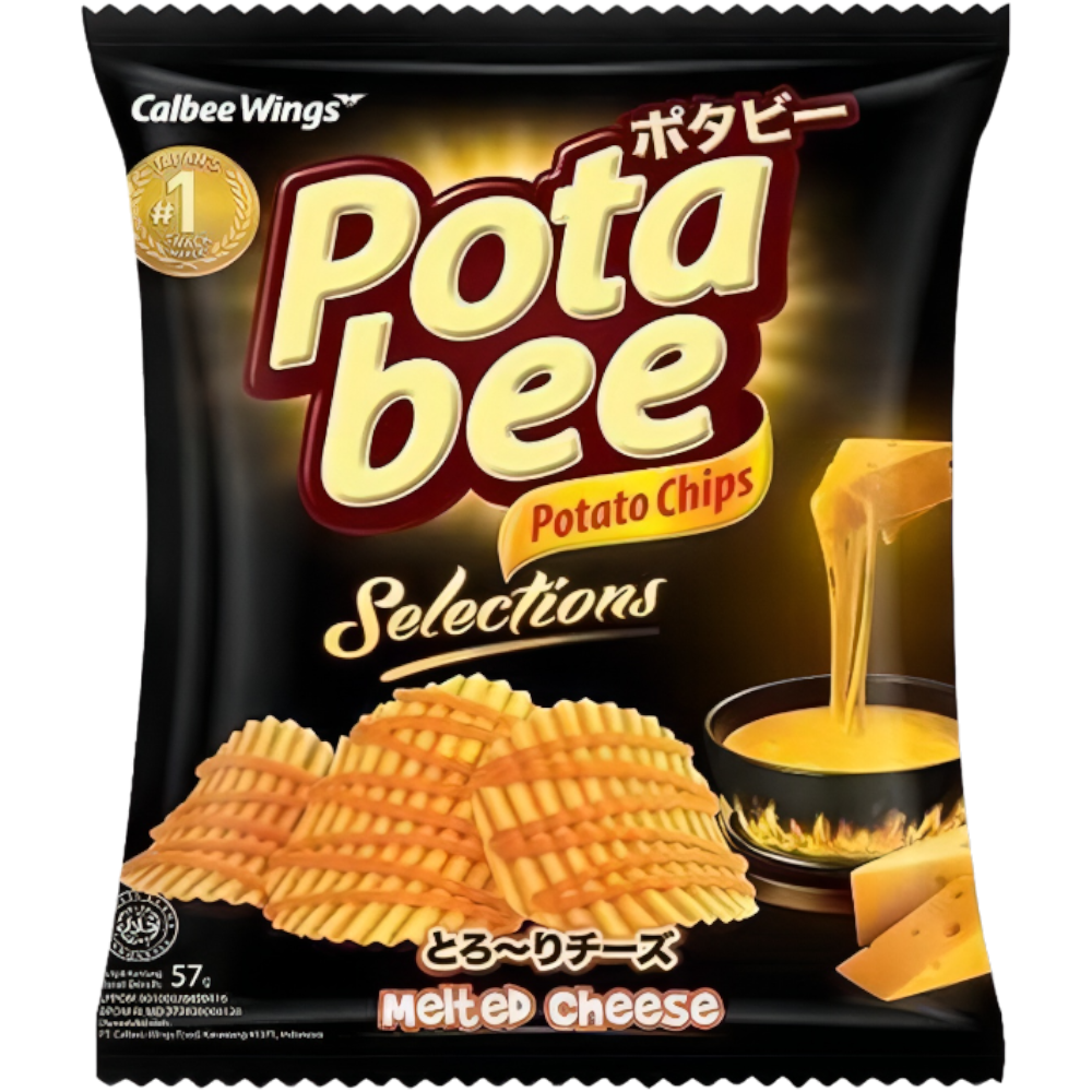 Calbee Potabee Melted Cheese Steak Potato Chips (Indonesia) - 2.01oz (57g)