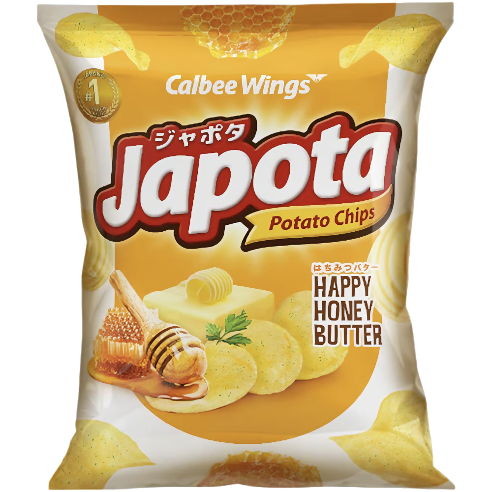 Calbee Japota Happy Honey Butter Potato Chips (Indonesia) - 2.4oz (68g)