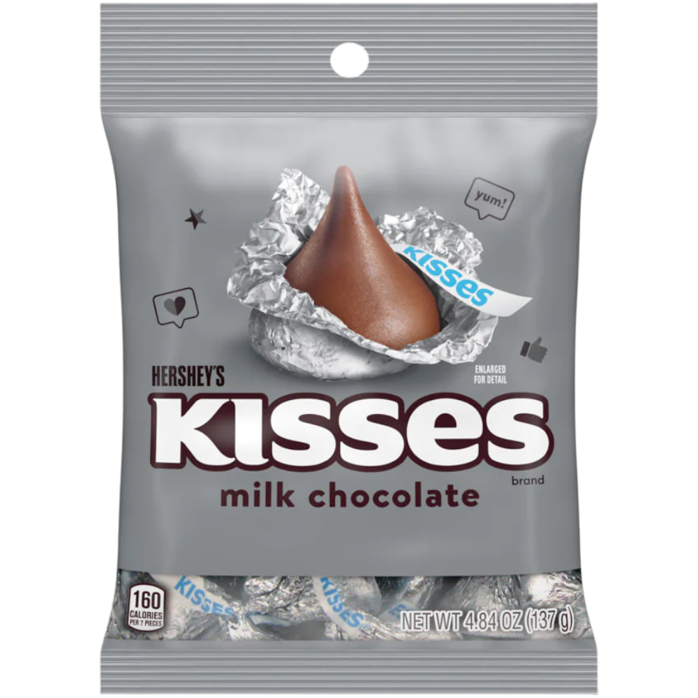 Hershey's Kisses Milk Chocolate Peg Bag - 4.84oz (137g)