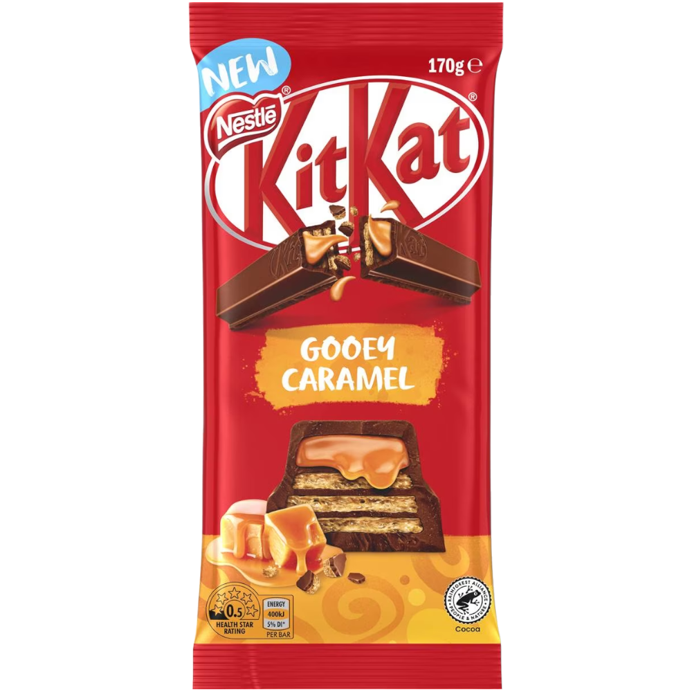 Kit Kat Gooey Caramel XL Chocolate Block (Australia) - 5.9oz (170g)