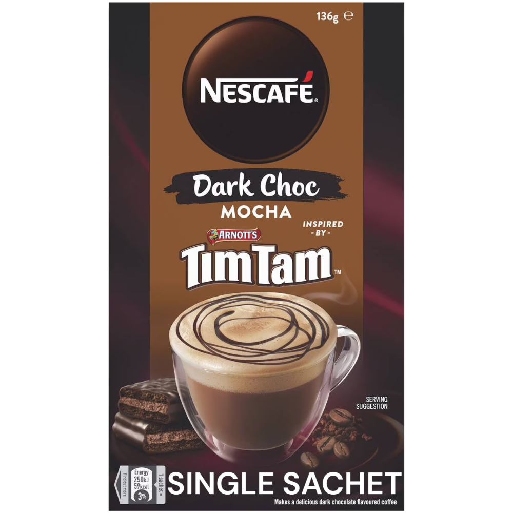 Nescafe Tim Tam Dark Choc Mocha Coffee Single Sachet (Australia) - 0.6oz (17g)