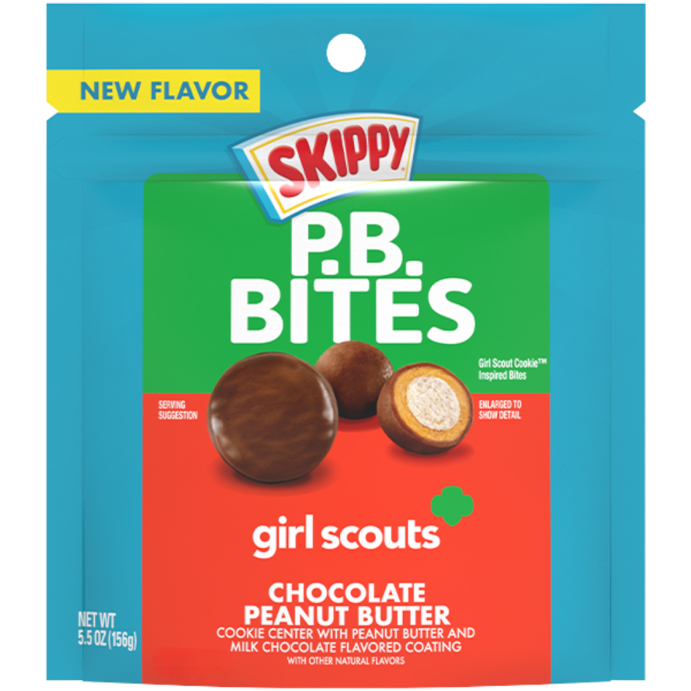 Skippy Peanut Butter Bites Girl Scouts Chocolate Peanut Butter Pouch - 5.5oz (156g)