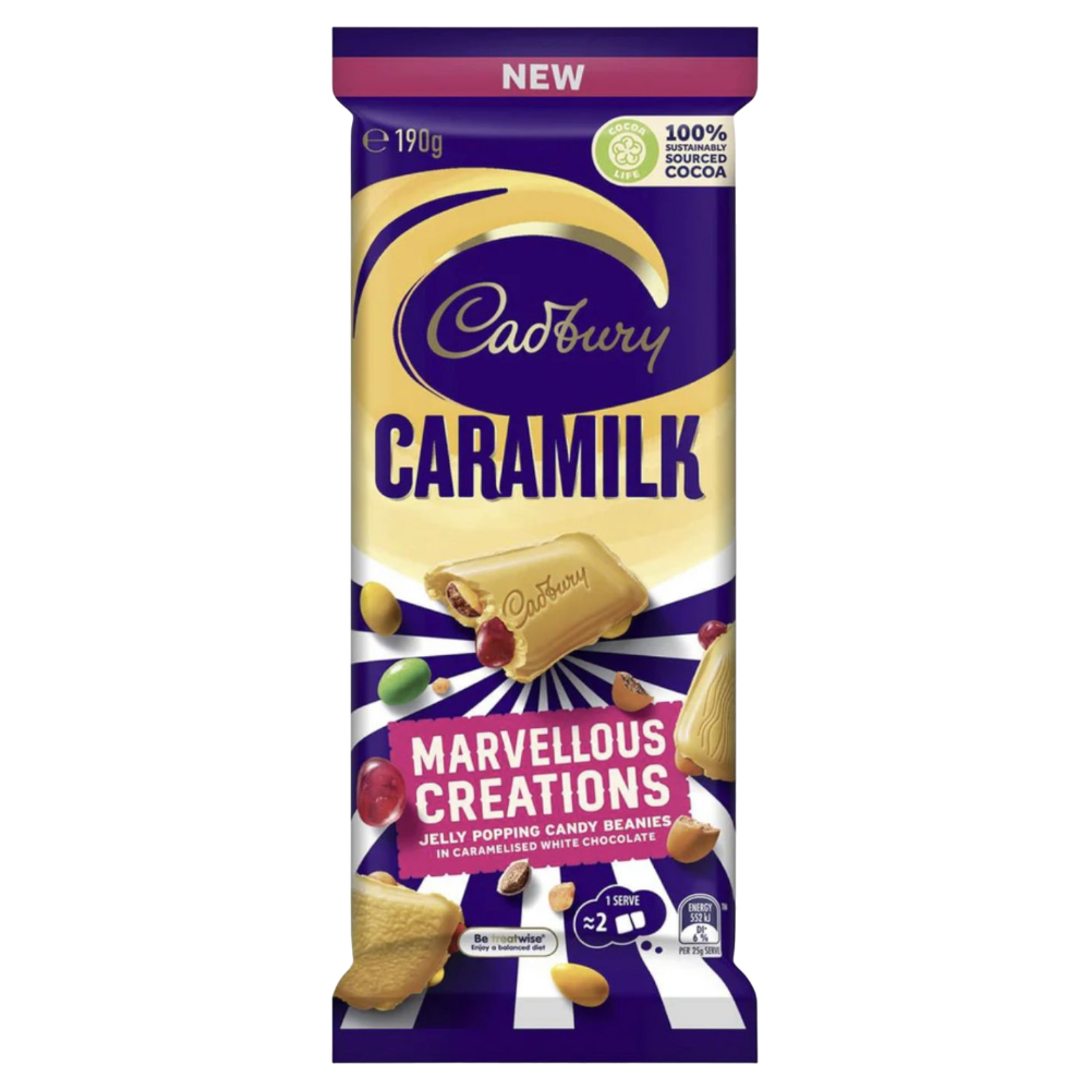 Cadbury Caramilk Marvellous Creations Chocolate Block (Australia) - 6.7oz (190g)