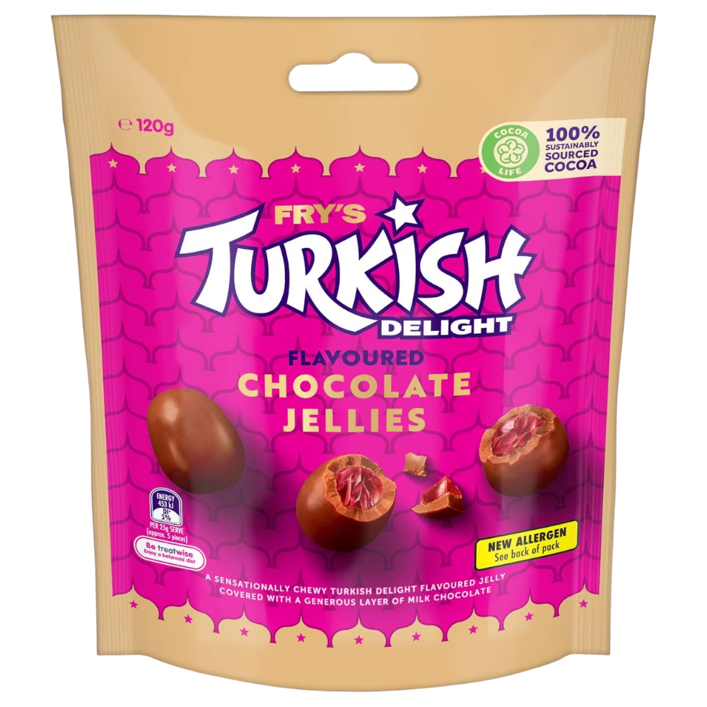 Cadbury Fry's Turkish Delight Flavoured Chocolate Jellies (Australia) - 4.9oz (140g)