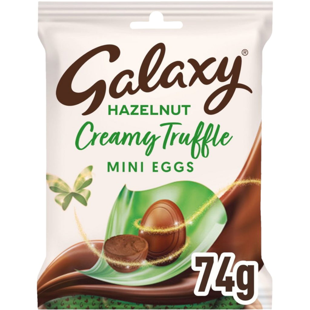 Galaxy Creamy Truffle Mini Eggs Peg Bag - 2.61oz (74g) BB 26/05/24