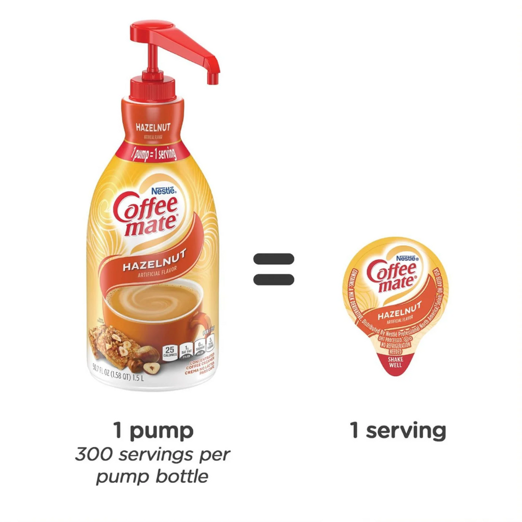 Coffee-Mate Hazelnut Liquid Creamer Pump Bottle - 50.7fl.oz (1.5L)