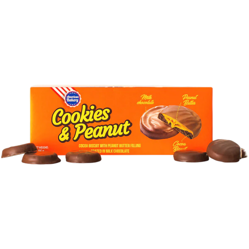 American Bakery Chocolate Coated Peanut Butter Cookies- 3.38oz (96g)