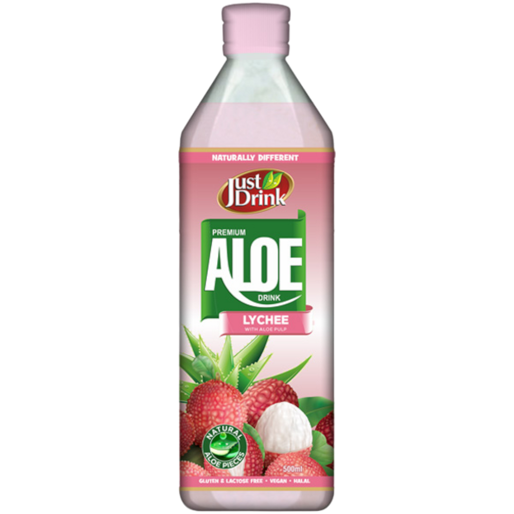 Just Drink Aloe Vera Drink Lychee Flavour - 16.9fl.oz (500ml)