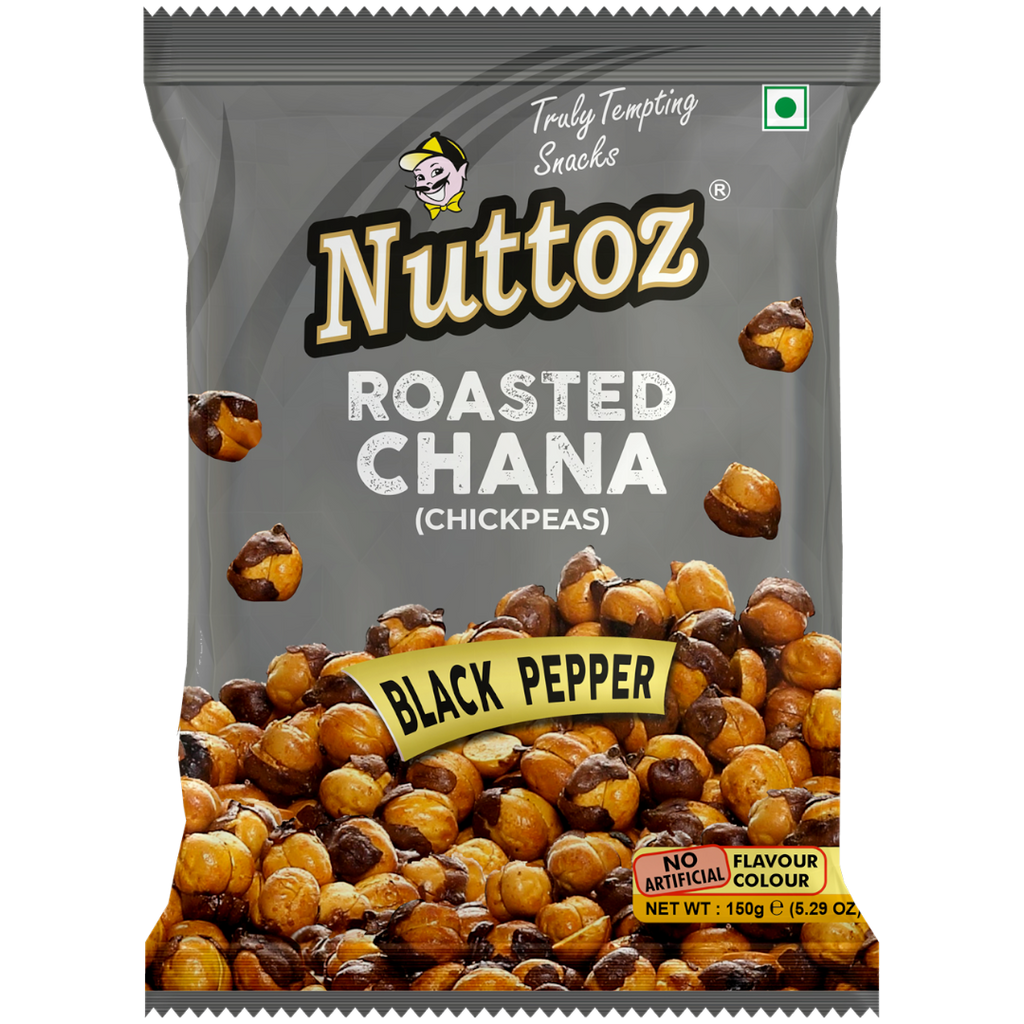Nuttoz Black Pepper Roasted Chana (India) - 5.3oz (150g)