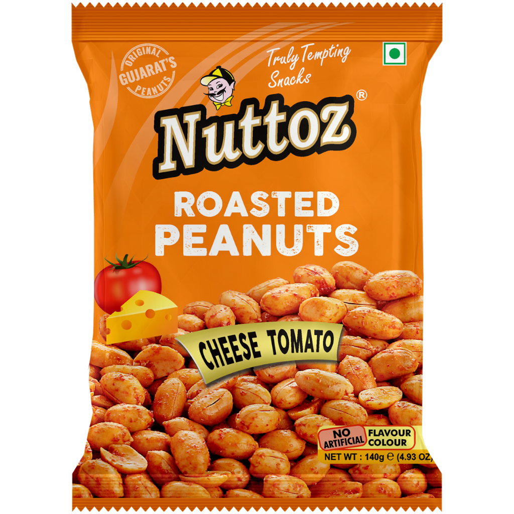 Nuttoz Cheese & Tomato Roasted Peanuts (India) - 4.93oz (140g)