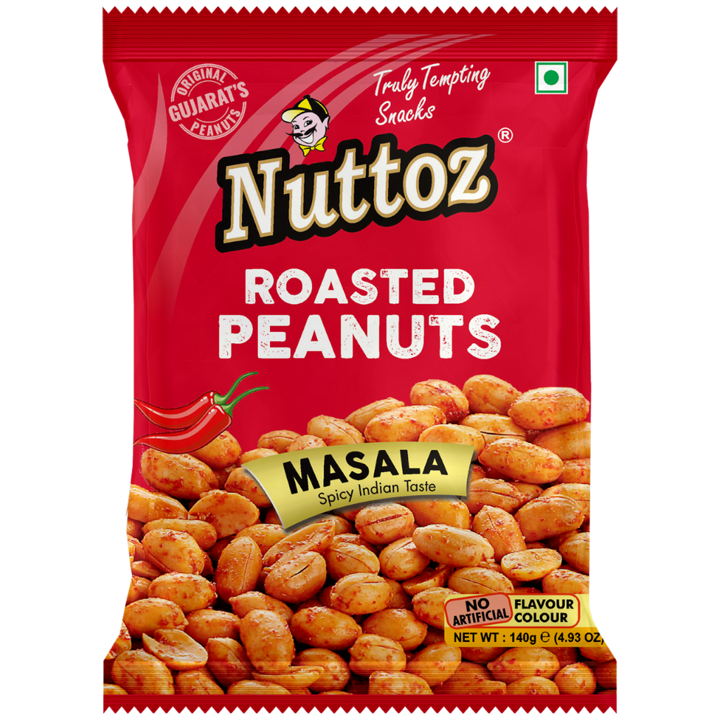 Nuttoz Masala Roasted Peanuts (India) - 4.93oz (140g)