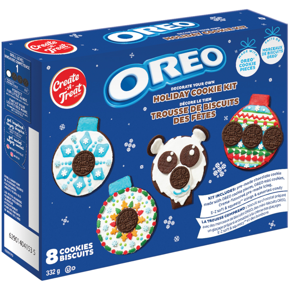 Oreo Decorate Your Own Christmas Cookies Kit (Christmas Limited Edition) - 11.7oz (332g)