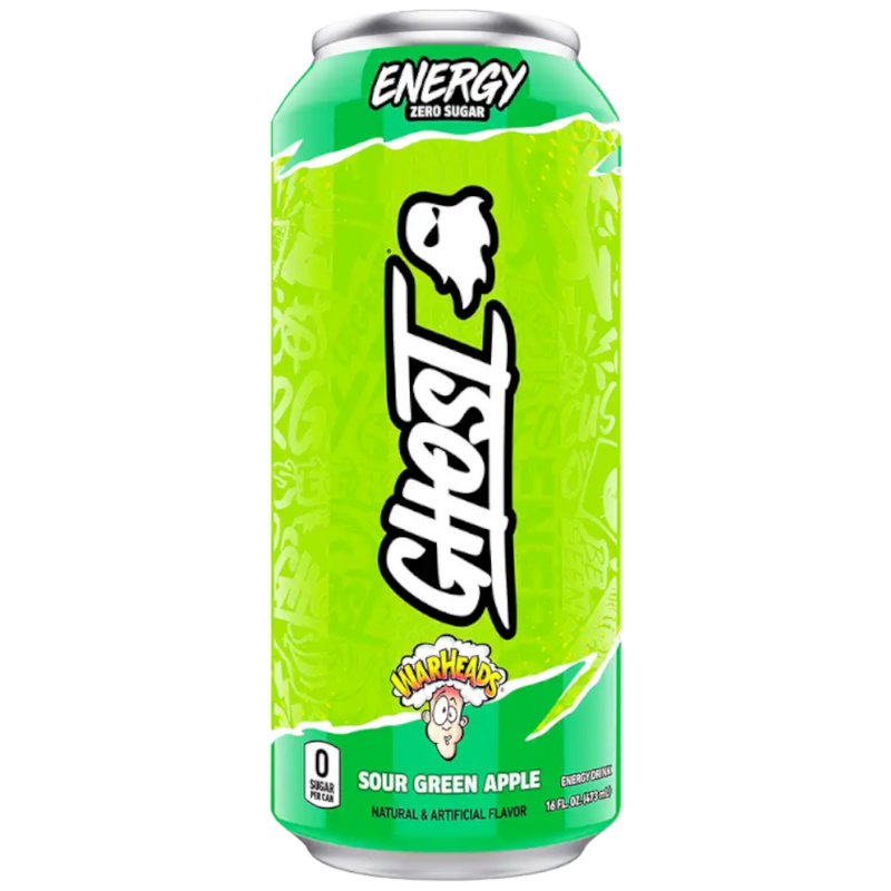 Ghost Energy Warheads Sour Apple  - 16fl.oz (473ml)