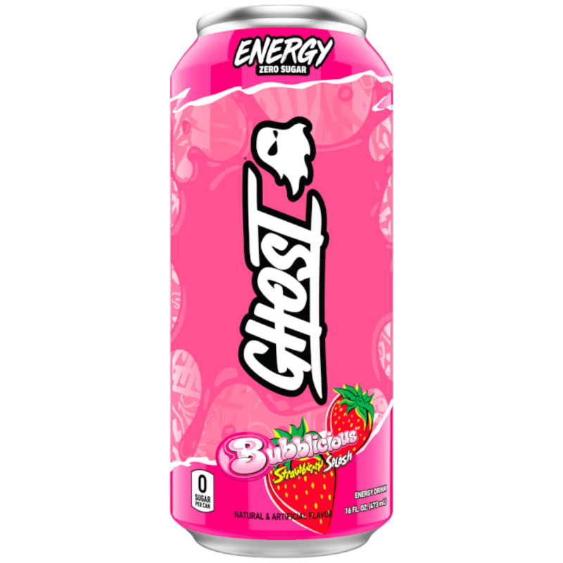 Ghost Energy Bubblicious Strawberry Splash  - 16fl.oz (473ml)