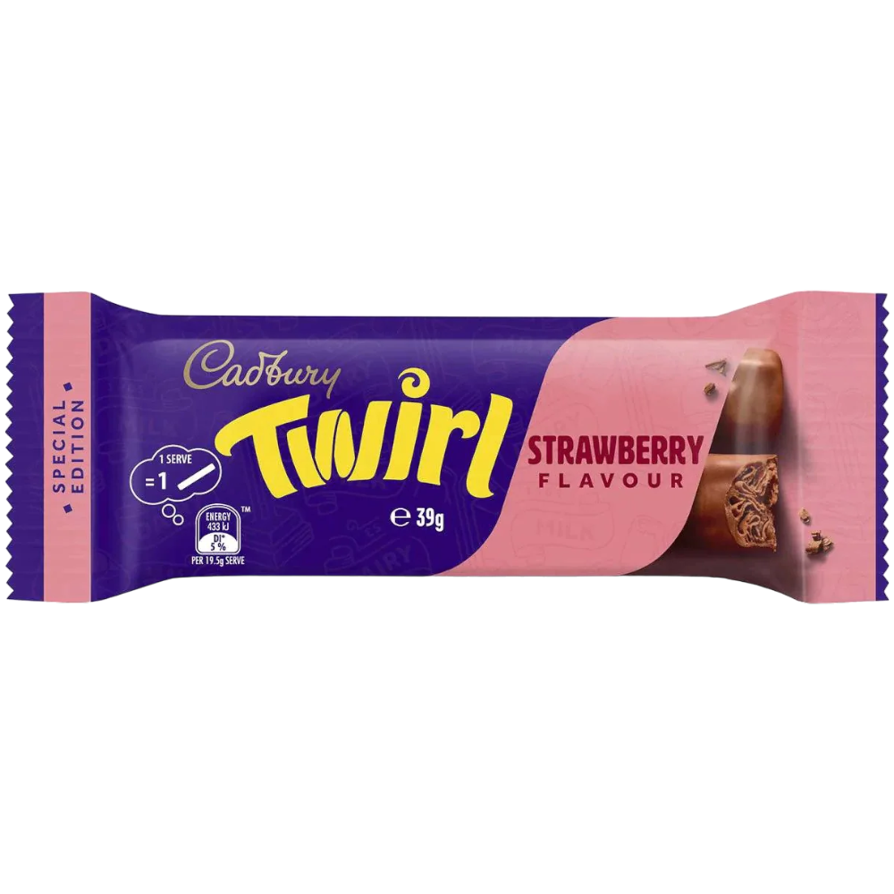 Cadbury Twirl Strawberry Special Edition (Australia) - 1.3oz (39g)