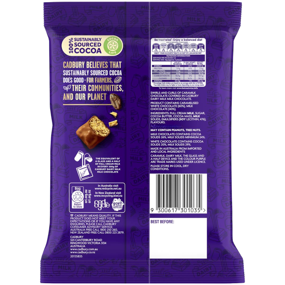 Cadbury Caramilk Twirl Bites (Australia) - 4.6oz (110g)