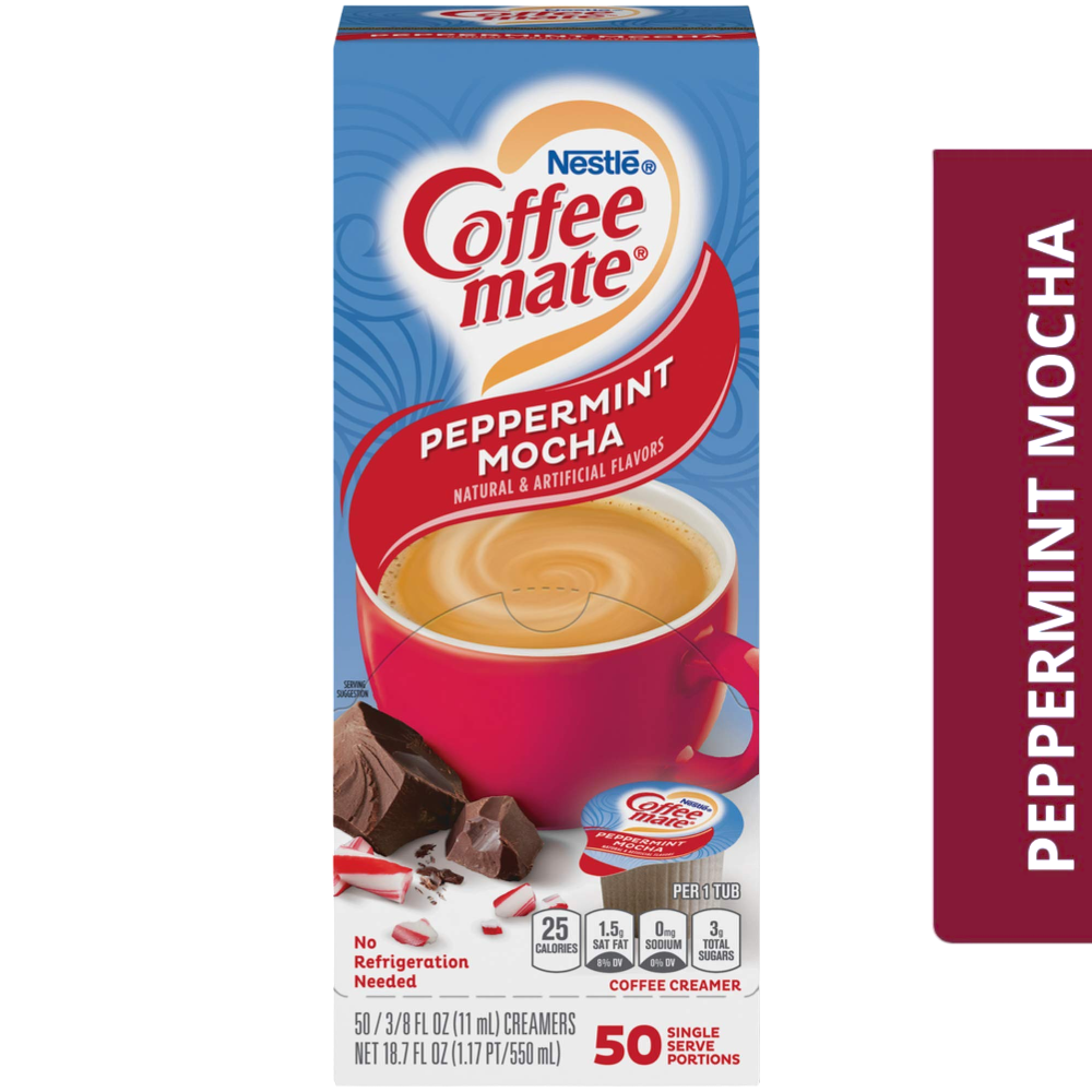 Coffee-Mate Peppermint Mocha Liquid Creamer Singles (Christmas Limited Edition)