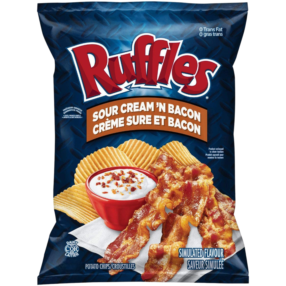 Ruffles Sour Cream 'N Bacon (Canada) - 2.3oz (66g)