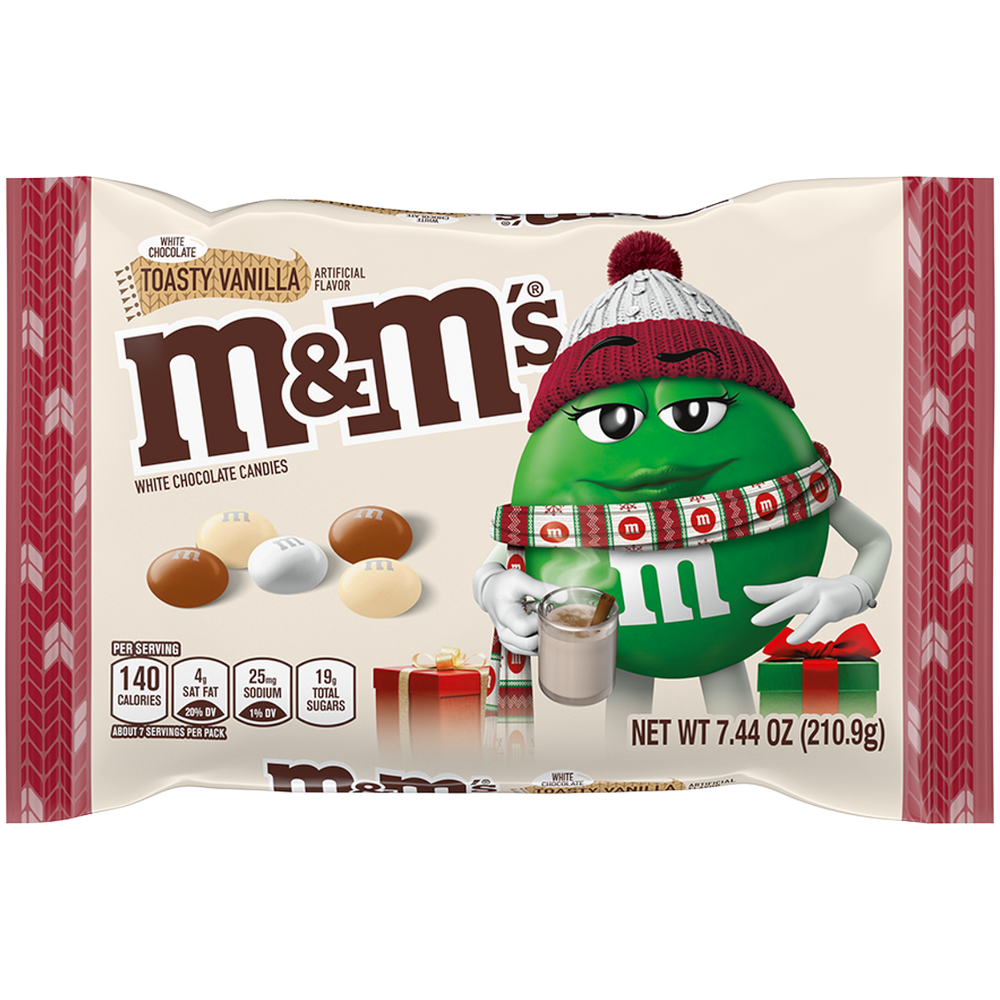 M&M's Toasty Vanilla & White Chocolate Flavour Sharing Bag (Christmas Limited Edition) - 7.44oz (210.9g)