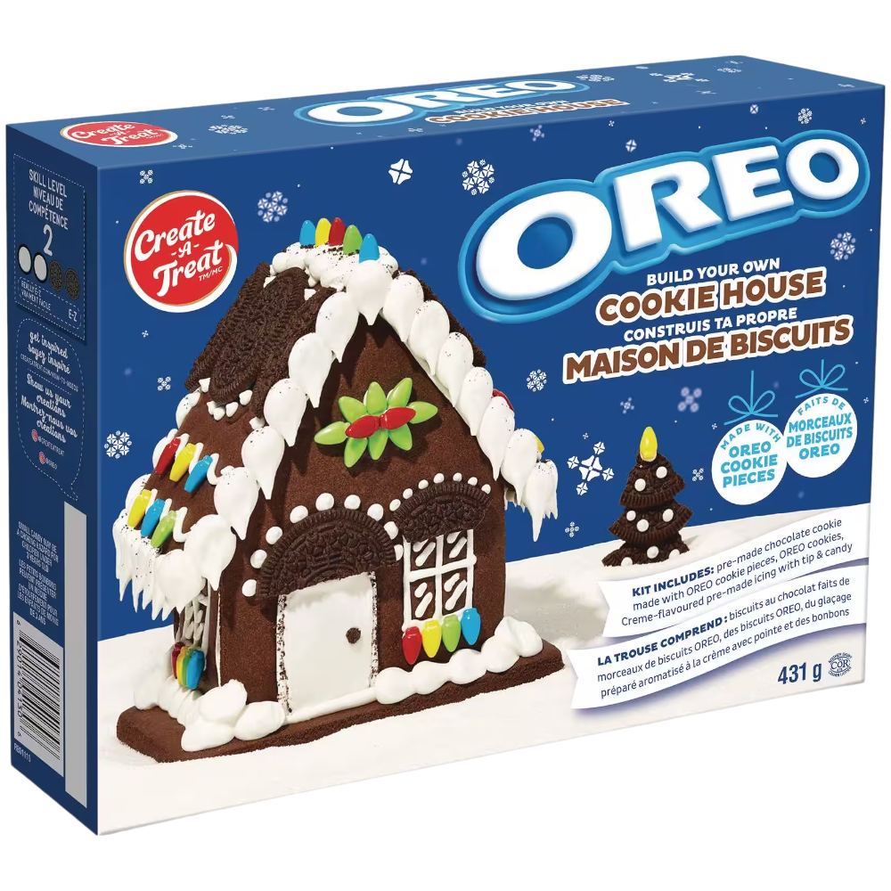 Oreo Build Your Own Christmas Cookie House Kit (Christmas Limited Edition) - 15.2oz (431g)