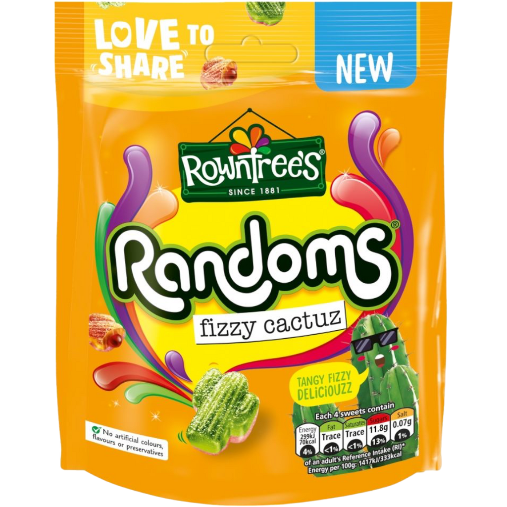 Rowntree's Randoms Fizzy Cactuz Sweets Pouch - 4.58oz (130g)