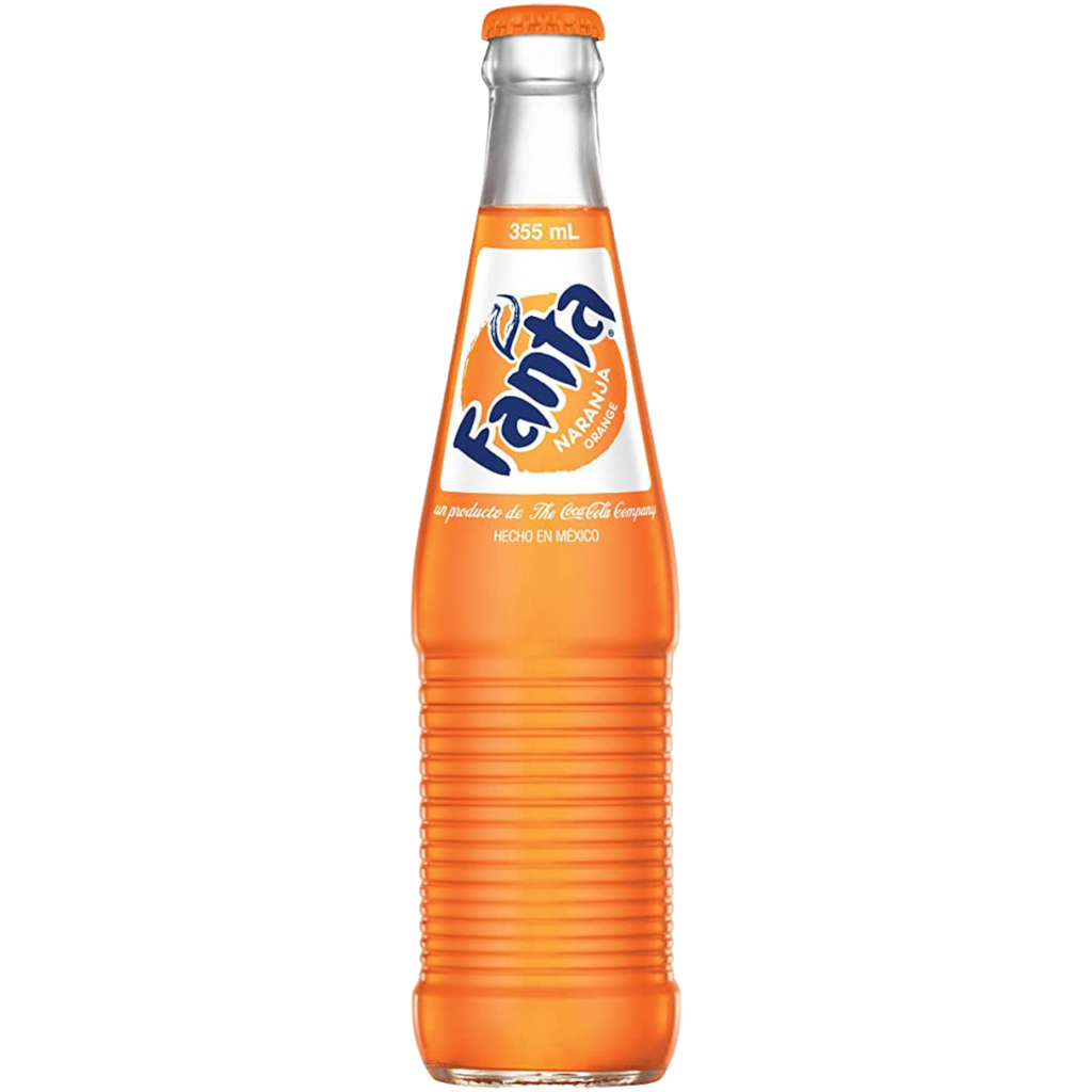 Mexican Fanta Orange Retro Glass Bottle (Mexico) - 12fl.oz (355ml)