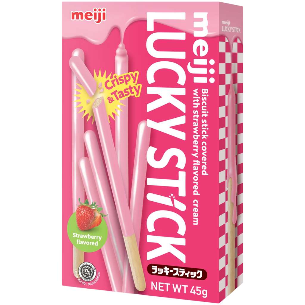 Meiji Lucky Stick Strawberry Flavour (Indonesia) - 1.59oz (45g)