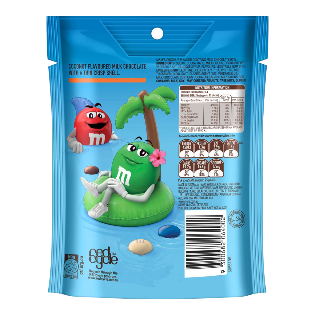 M&M's Coconut Flavour (Inspired By Bounty) Share Bag (Australia) - 5.6oz (160g)