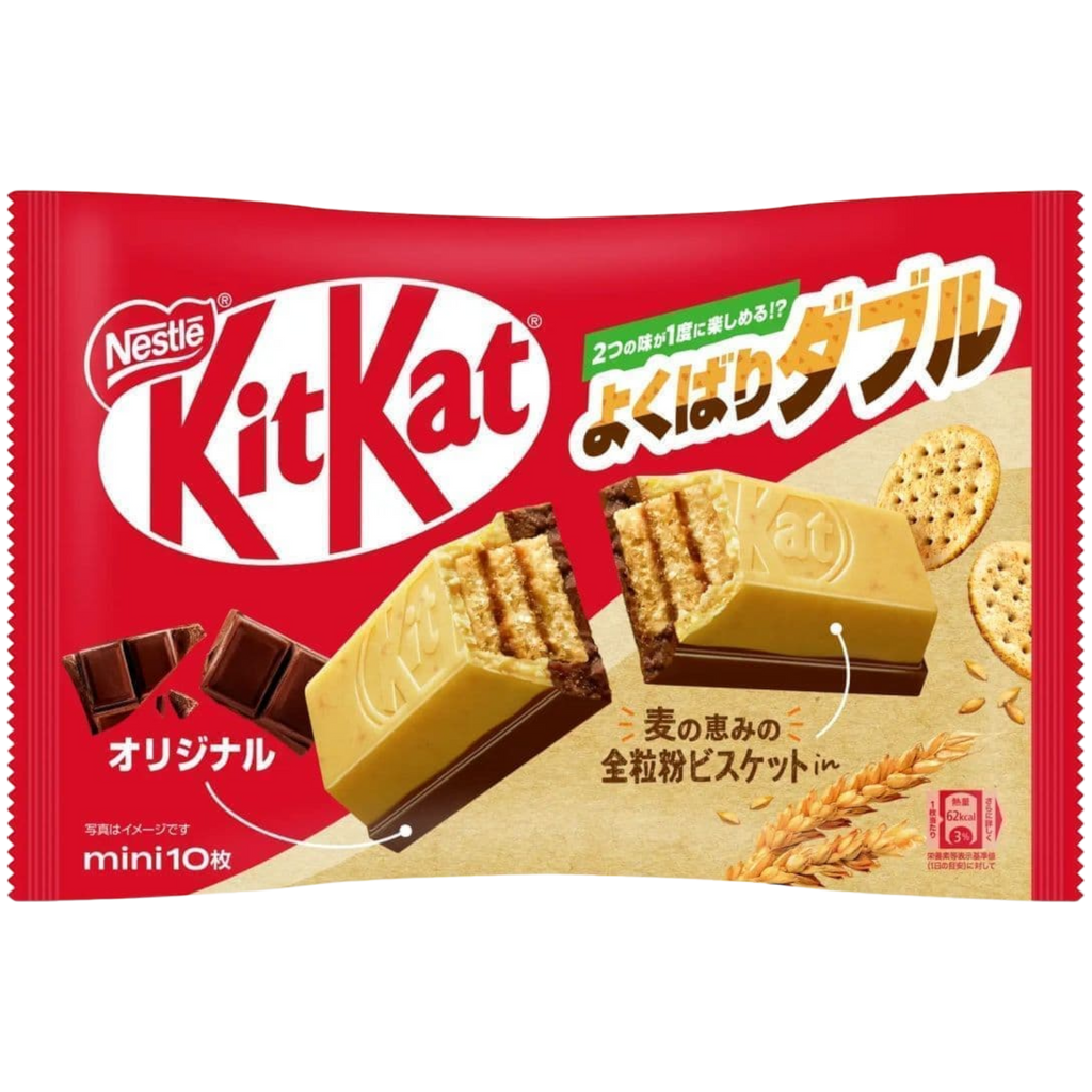 Japanese Kit Kat Mini Yokubari Double Whole Wheat 10 Pack (Japan) - 4.1oz (116g)