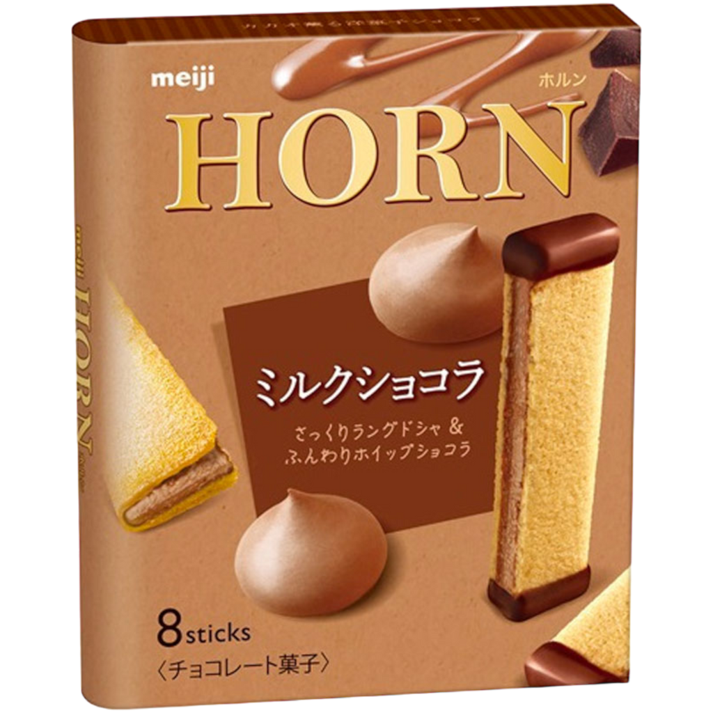 Meiji Horn Milk Chocolate Langue De Chat Wafer Biscuits (Japan) - 2oz (56g)