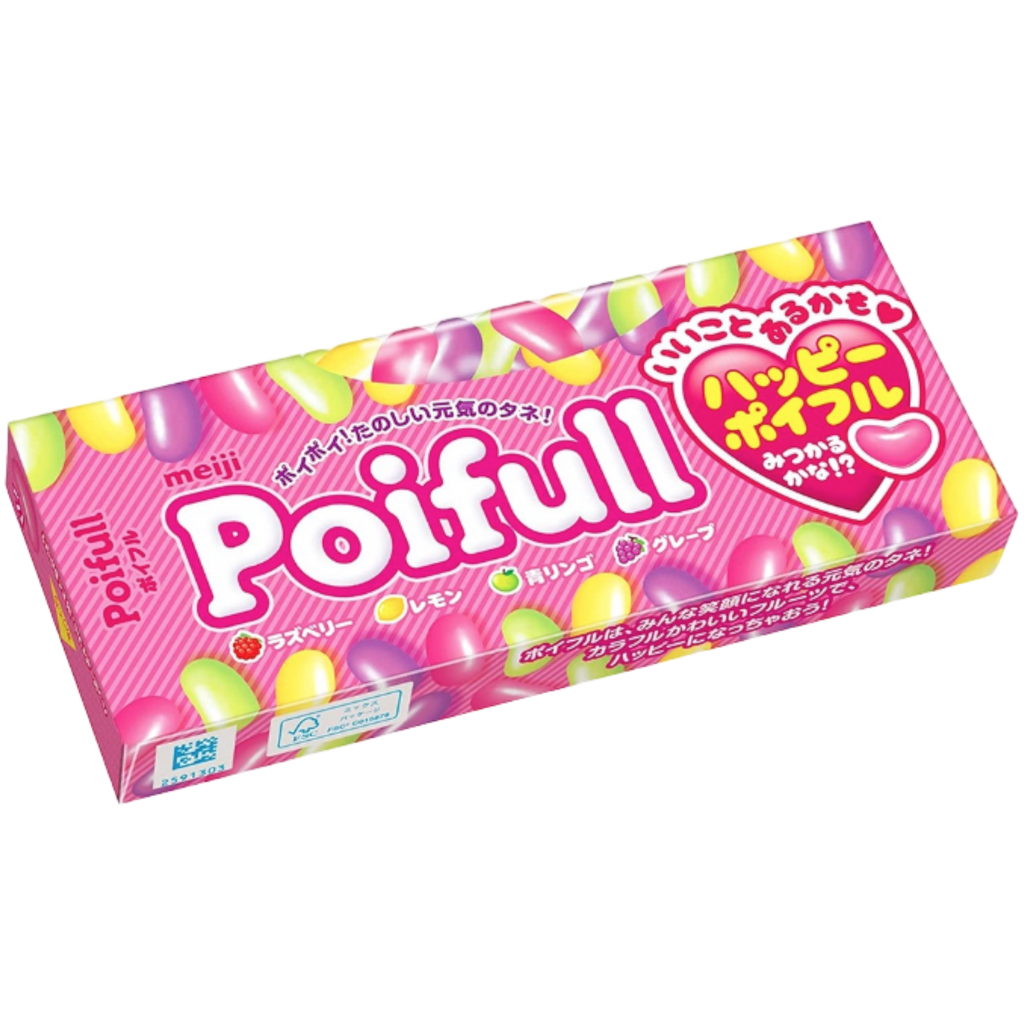 Meiji Poifull Japanese Fruit Juice Jelly Beans (Japan) - 1.9oz (53g)