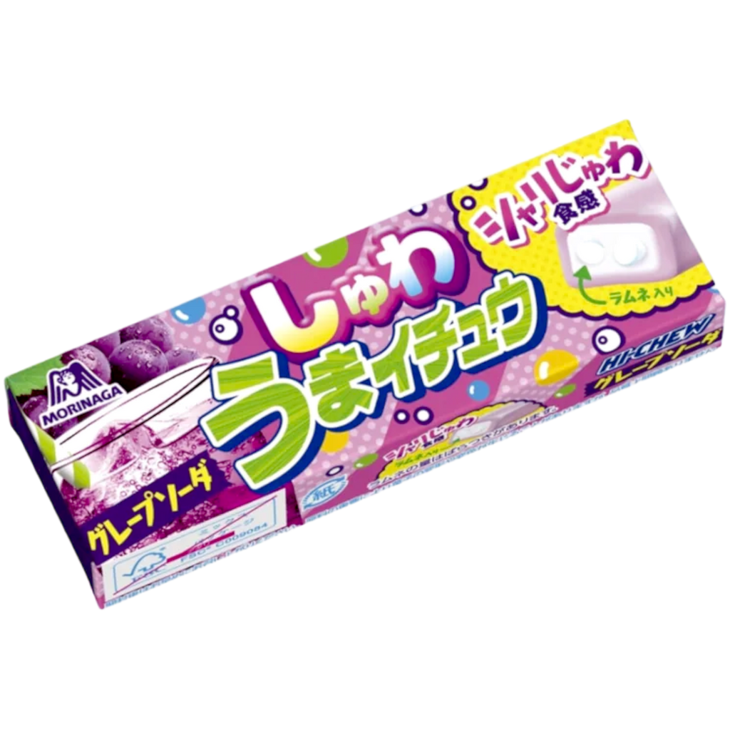 Morinaga Shuwa Umai Grape Soda Chew Candy (Japan) - 1.2oz (34g)