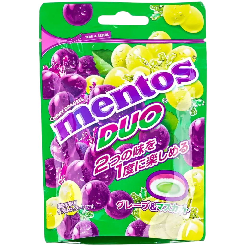 Mentos Duo Red Grape & Muscat Grape Candy (Japan) - 1.59oz (45g)