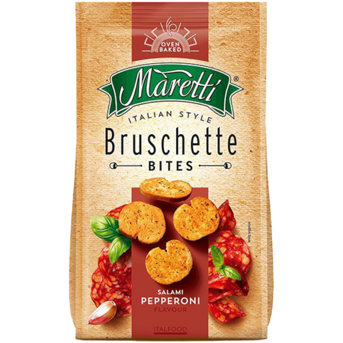 Maretti Oven Baked Bruschette Bites Salami Pepperoni - 2.5oz (70g ...
