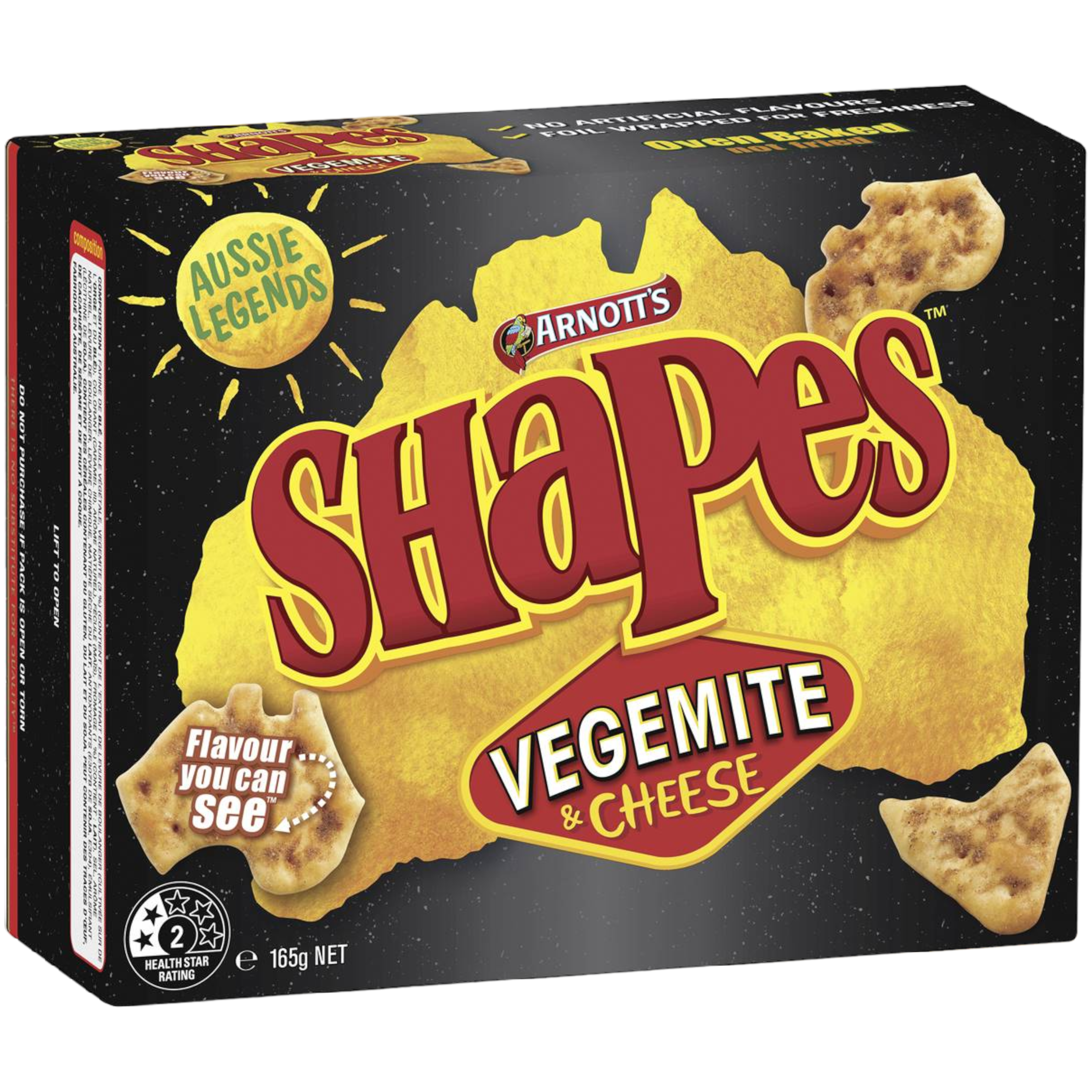 Arnott's Shapes Vegemite & Cheese Flavour (Australia) - 5.82oz (165g)