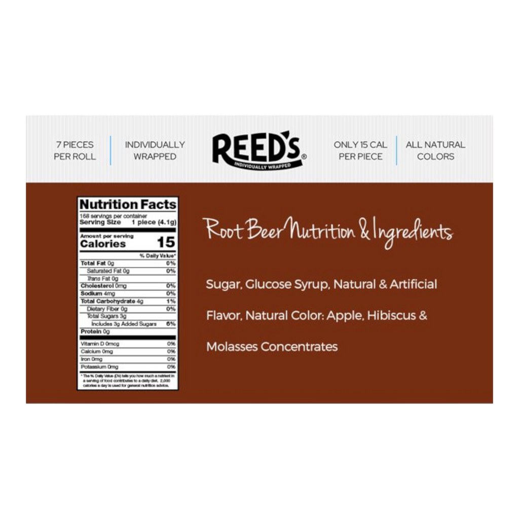 Reed's Root Beer Candy Roll - 1.01oz (28g)