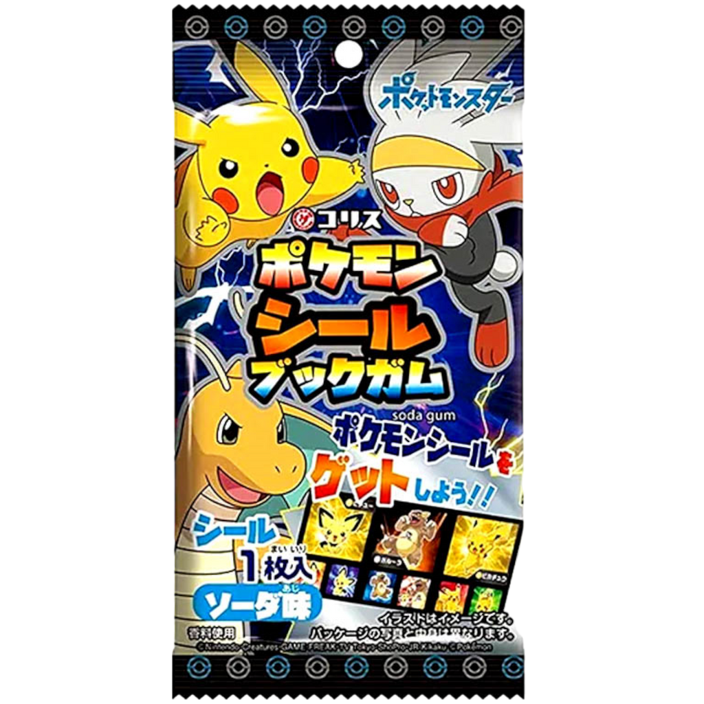 Coris Pokemon Collectible Sticker & Gum Soda Flavour (Japan) - 0.12oz (3.5g)