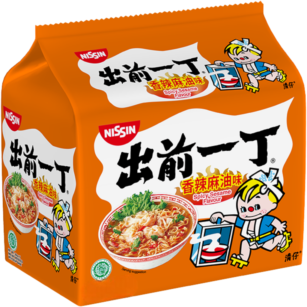 Nissin Chu Qian Yi Ding Spicy Sesame Flavour Instant Noodles (Singapore) - 82g