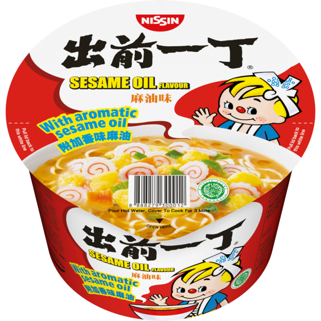 Nissin Chu Qian Yi Ding Big Bowl Sesame Flavour Instant Noodles (Singapore) - 110g