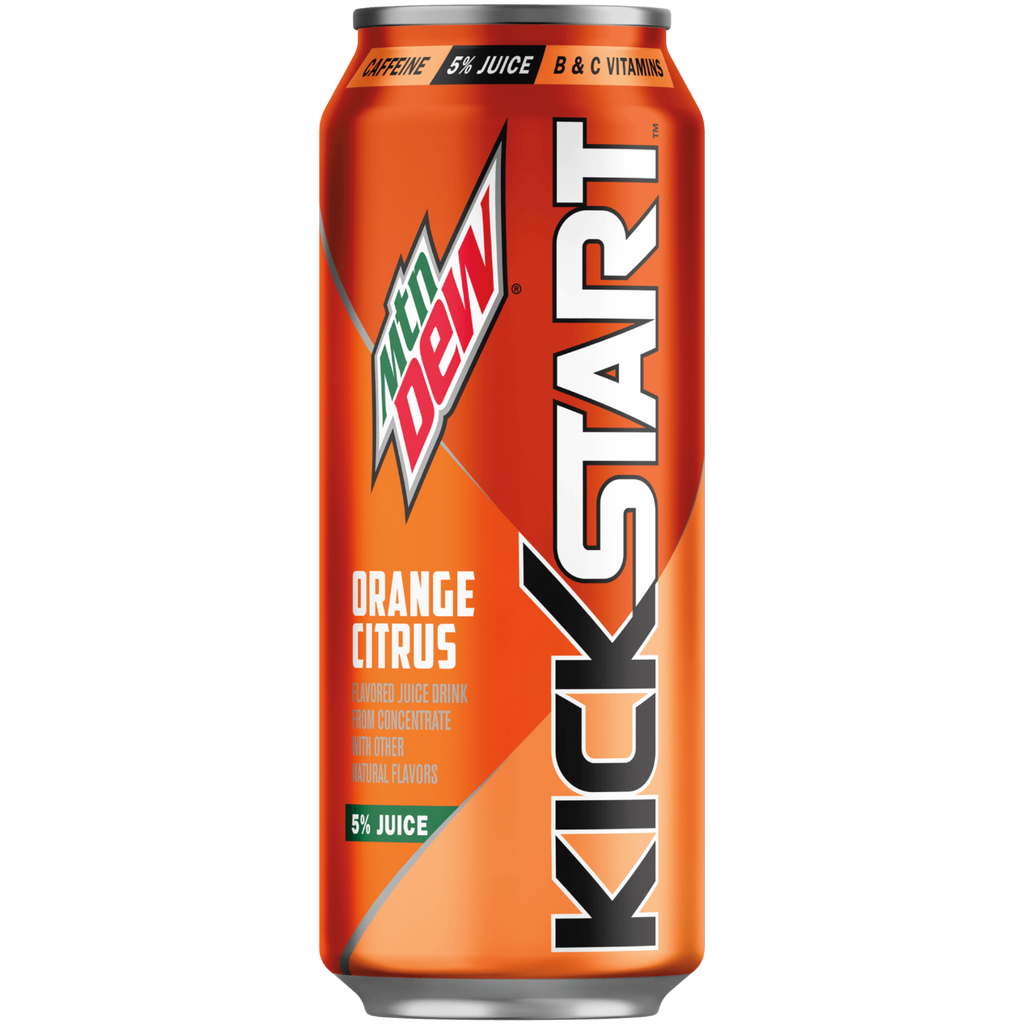 Mountain Dew Kickstart Energising Juice Orange Citrus - 16fl.oz (473ml)