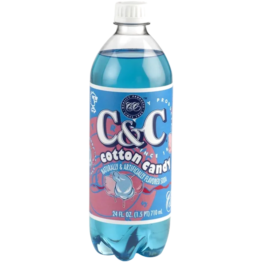 C&C Cotton Candy Soda Bottle - 24fl.oz (710ml)