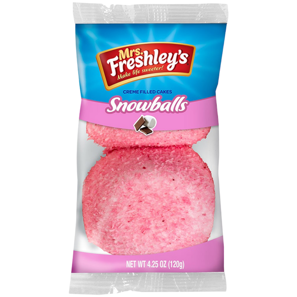 Mrs Freshley's Pink Snowballs Cakes Twin Pack - 4.25oz (120g)