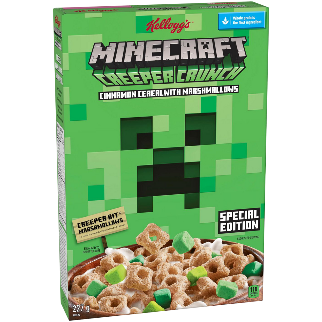 Kellogg's Minecraft Creeper Crunch Cereal (Canada) - 8oz (227g)