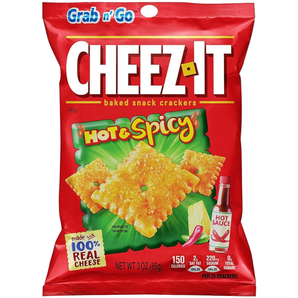 Cheez-It Hot & Spicy Snack Crackers - BIG BAG 3oz (85g)