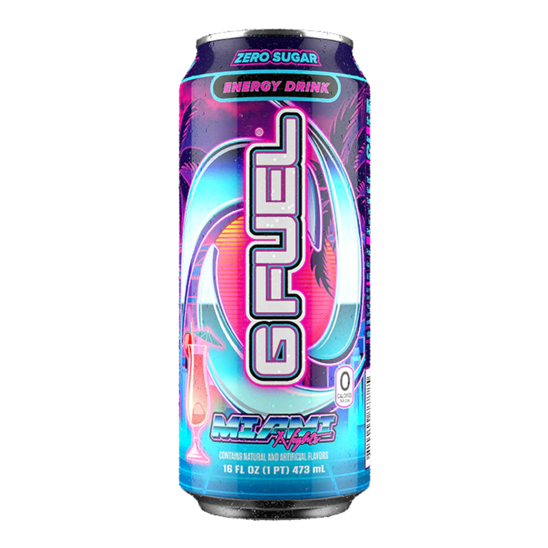 G FUEL - Miami Nights (Strawberry Pineapple Coconut Flavour) Zero Sugar Energy Drink - 16fl.oz (473ml)